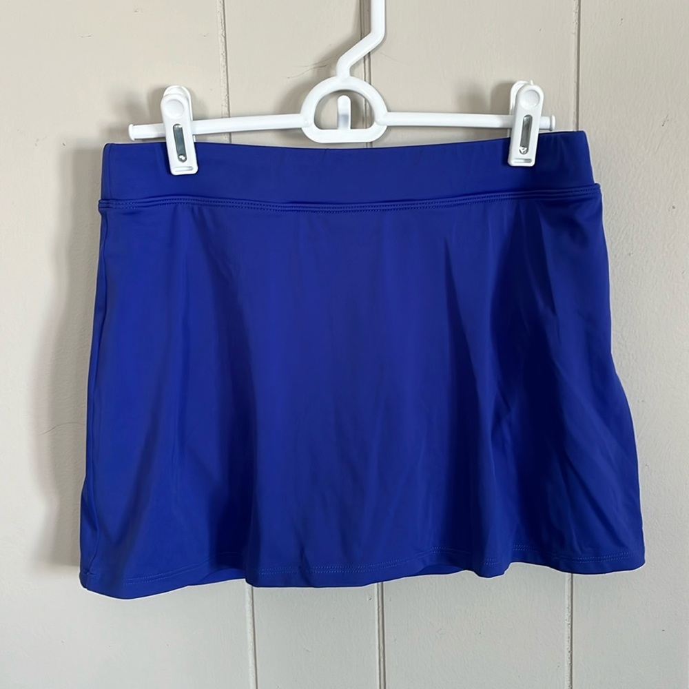 LL BEAN SIZE 8 ROYAL BLUE SWIM SKORT